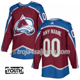Colorado Avalanche tröja Customized Adidas 2017-2018 Burgundy Röd Authentic - NHL Tröjor Barn